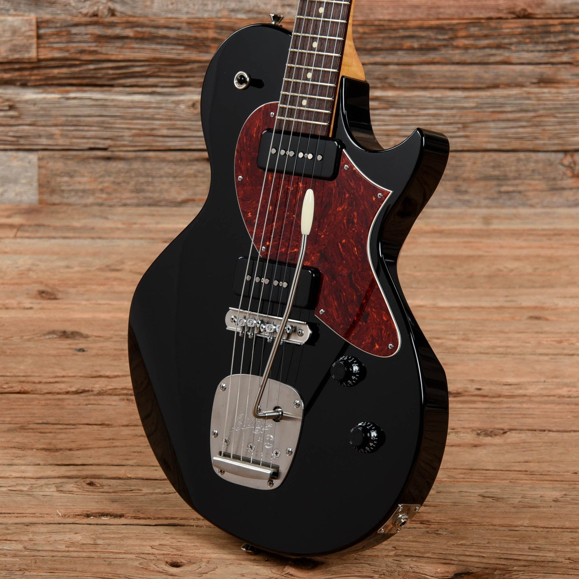Collings 360 LT Jet Black w/Flame Maple Neck & Tortoise Pickguard Electric Guitars / Solid Body