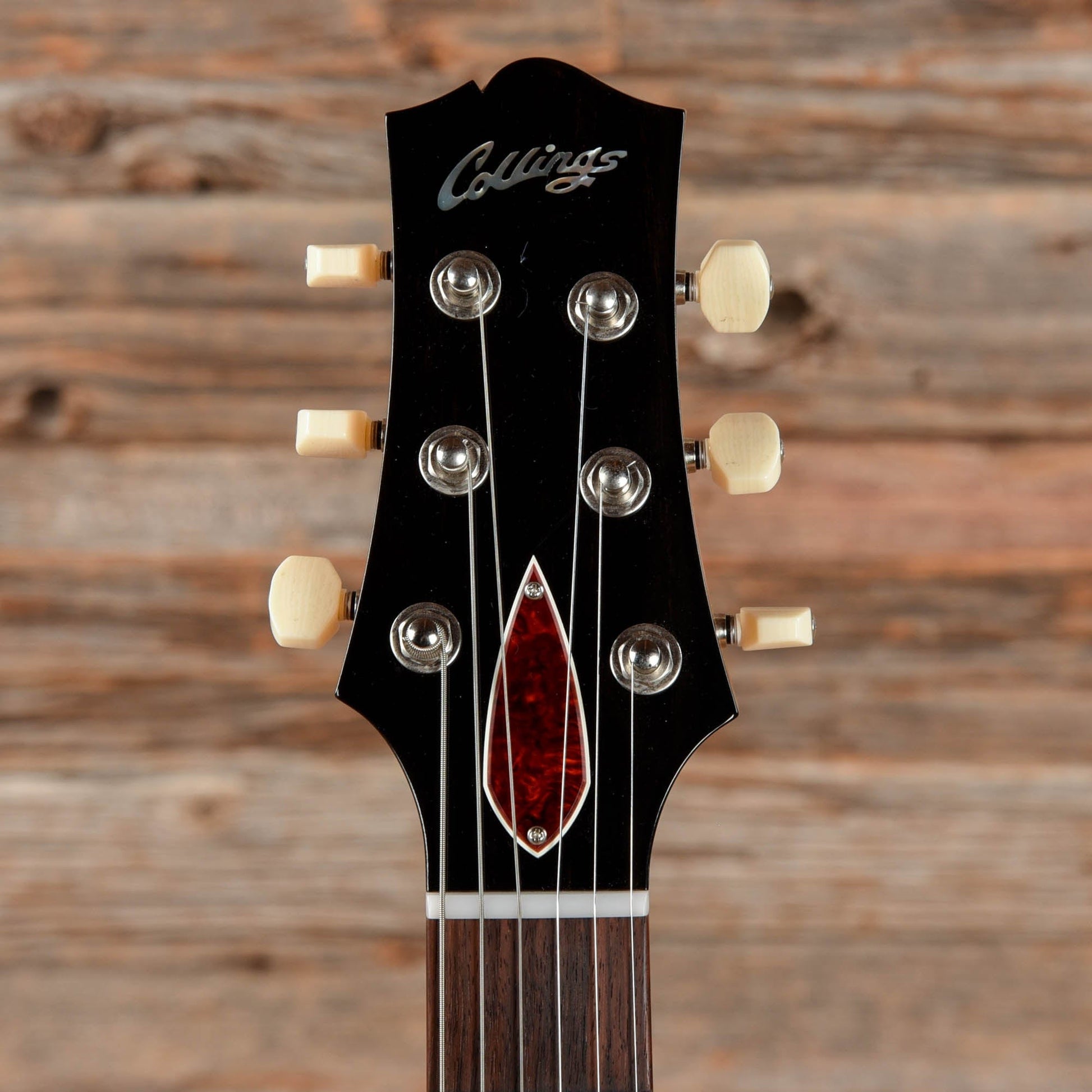 Collings 360 LT Jet Black w/Flame Maple Neck & Tortoise Pickguard Electric Guitars / Solid Body