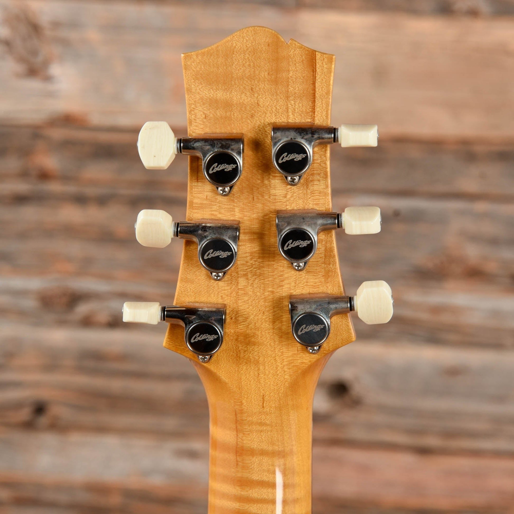 Collings 360 LT Jet Black w/Flame Maple Neck & Tortoise Pickguard Electric Guitars / Solid Body