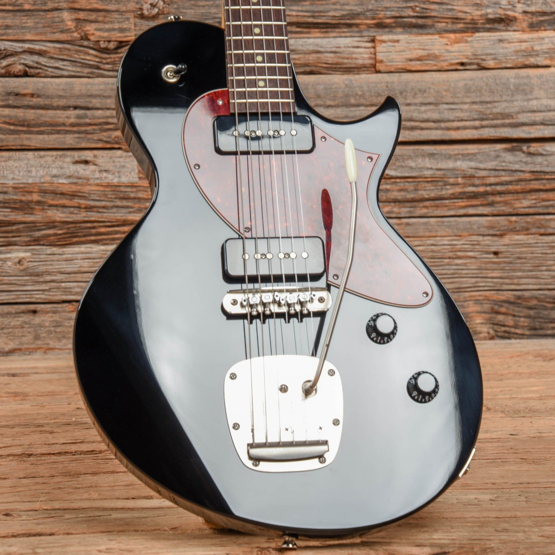 Collings 360 LT Jet Black w/Flame Maple Neck & Tortoise Pickguard Electric Guitars / Solid Body