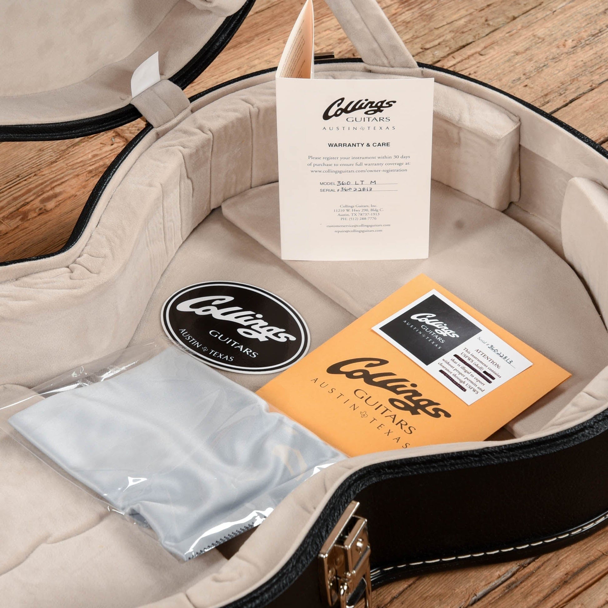 Collings 360 LT Jet Black w/Flame Maple Neck & Tortoise Pickguard Electric Guitars / Solid Body