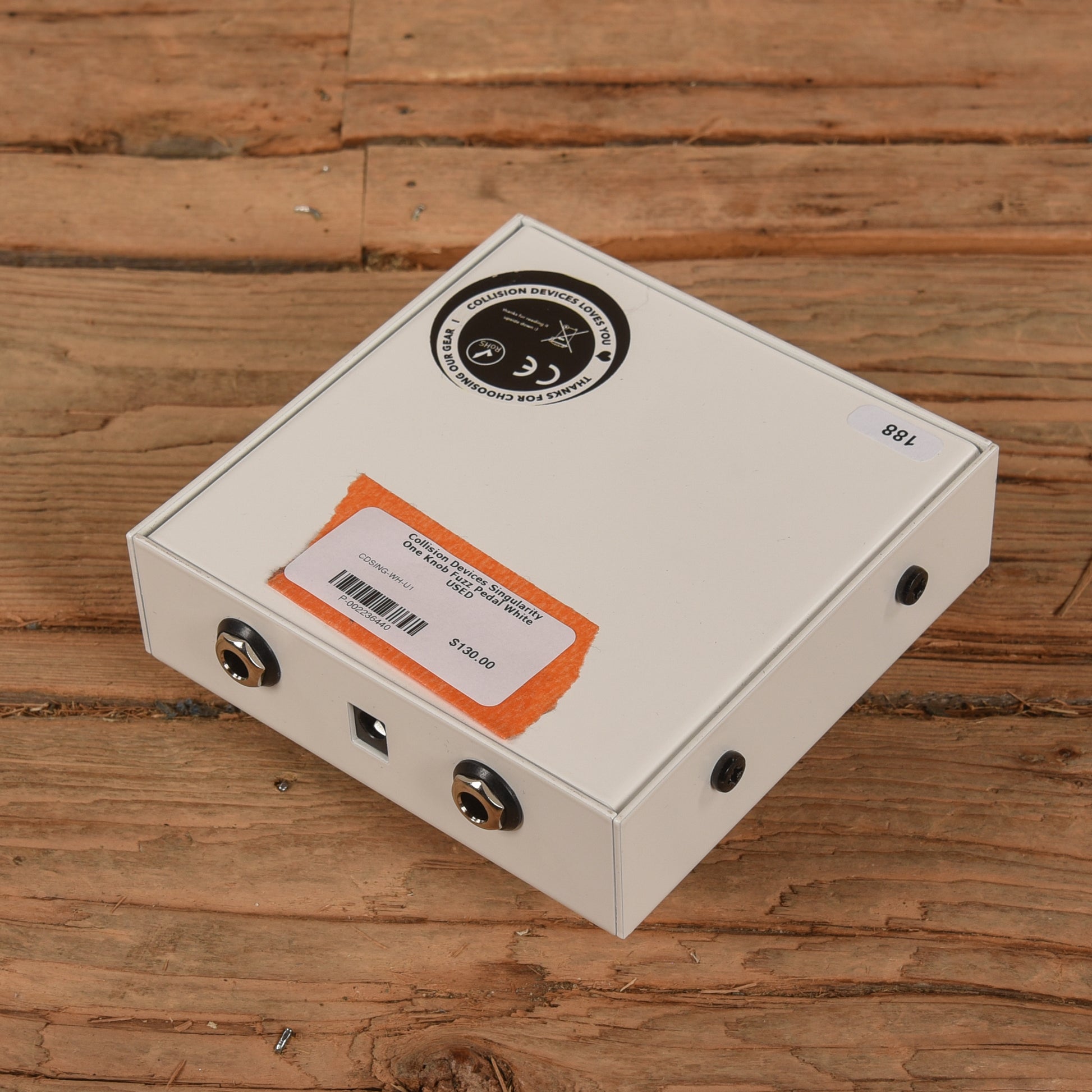 Collision Devices Singularity One Knob Fuzz Pedal White Effects and Pedals / Fuzz