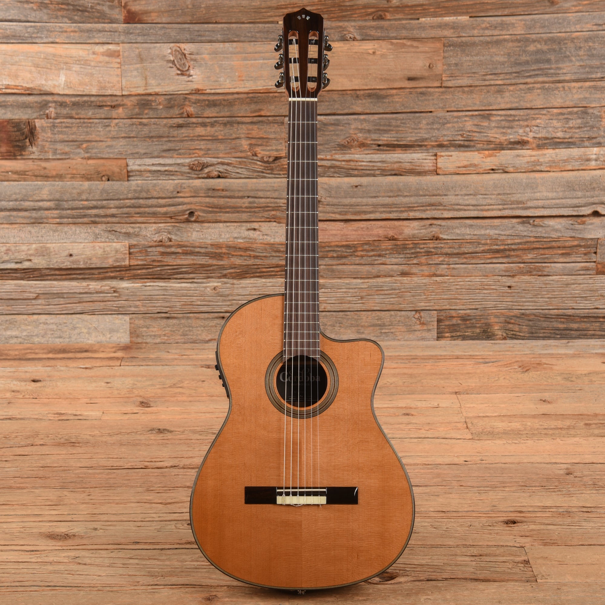 Cordoba Fusion 12 Natural Cedar Classical with Electronics Natural Acoustic Guitars / Classical