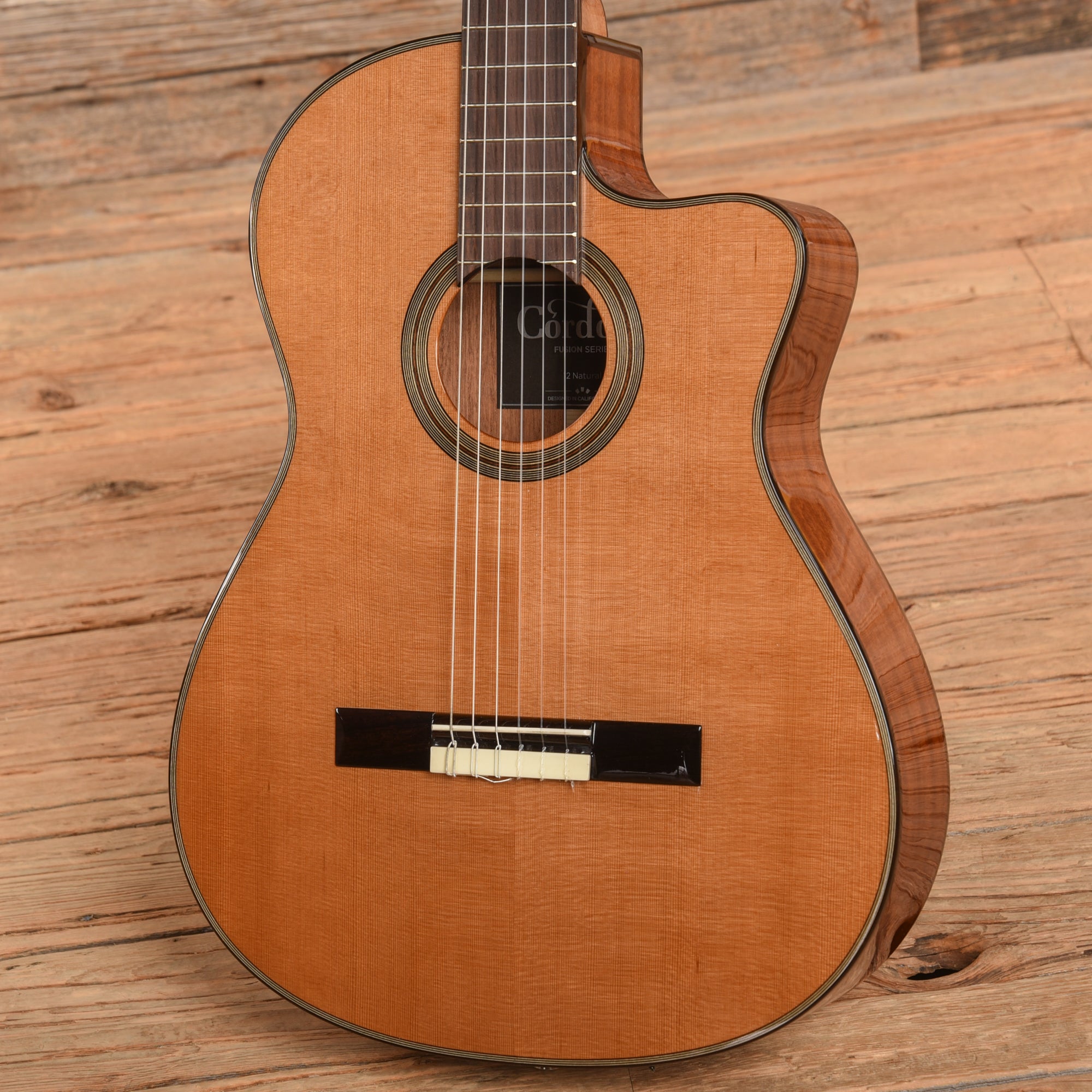 Cordoba Fusion 12 Natural Cedar Classical with Electronics Natural Acoustic Guitars / Classical