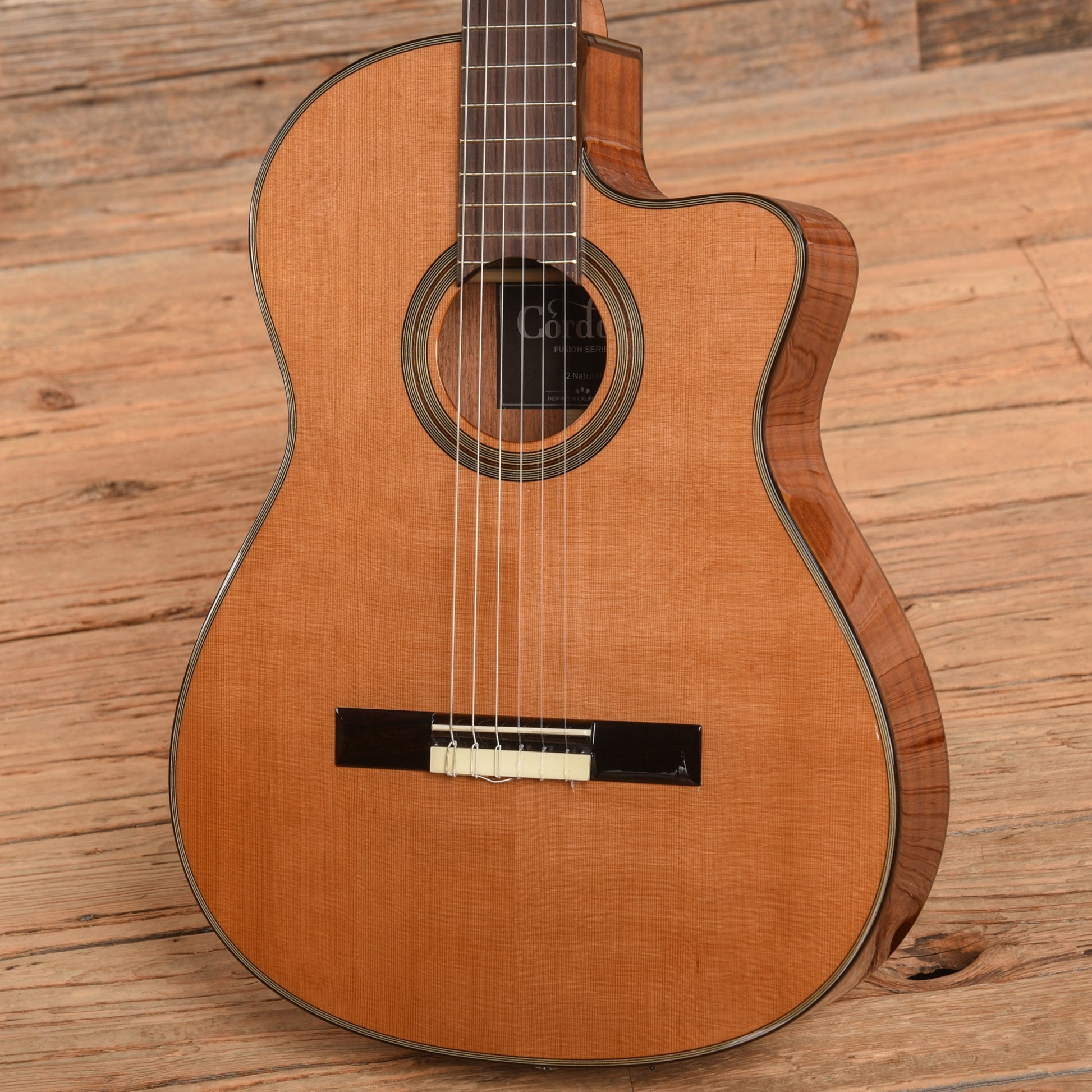 Cordoba Fusion 12 Natural Cedar Classical with Electronics Natural Acoustic Guitars / Classical