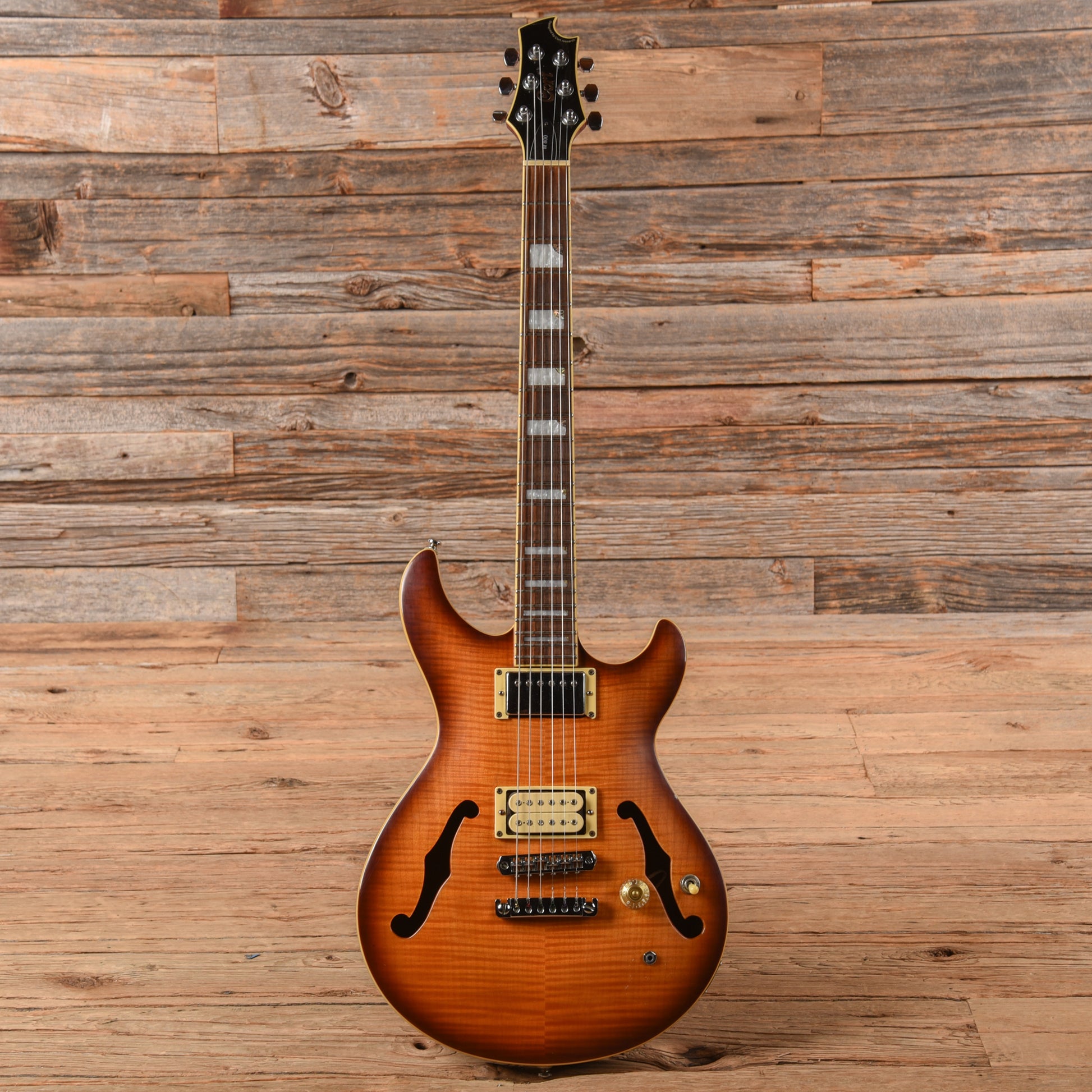 Cort M800 Semi Hollow Body Electric Sunburst Electric Guitars / Semi-Hollow