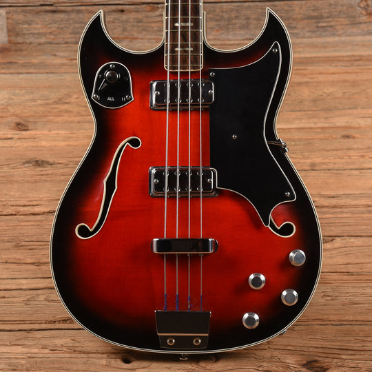 Crucianelli Elite Hollowbody Bass Sunburst 1960s Bass Guitars / 4-String