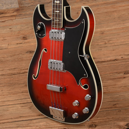 Crucianelli Elite Hollowbody Bass Sunburst 1960s Bass Guitars / 4-String