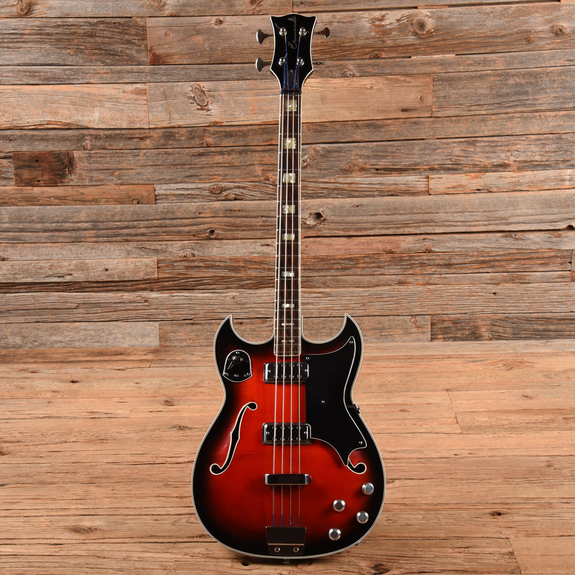Crucianelli Elite Hollowbody Bass Sunburst 1960s Bass Guitars / 4-String