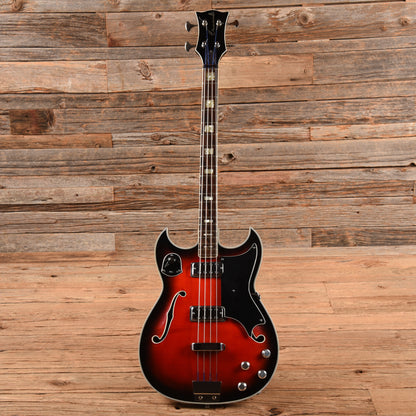 Crucianelli Elite Hollowbody Bass Sunburst 1960s Bass Guitars / 4-String