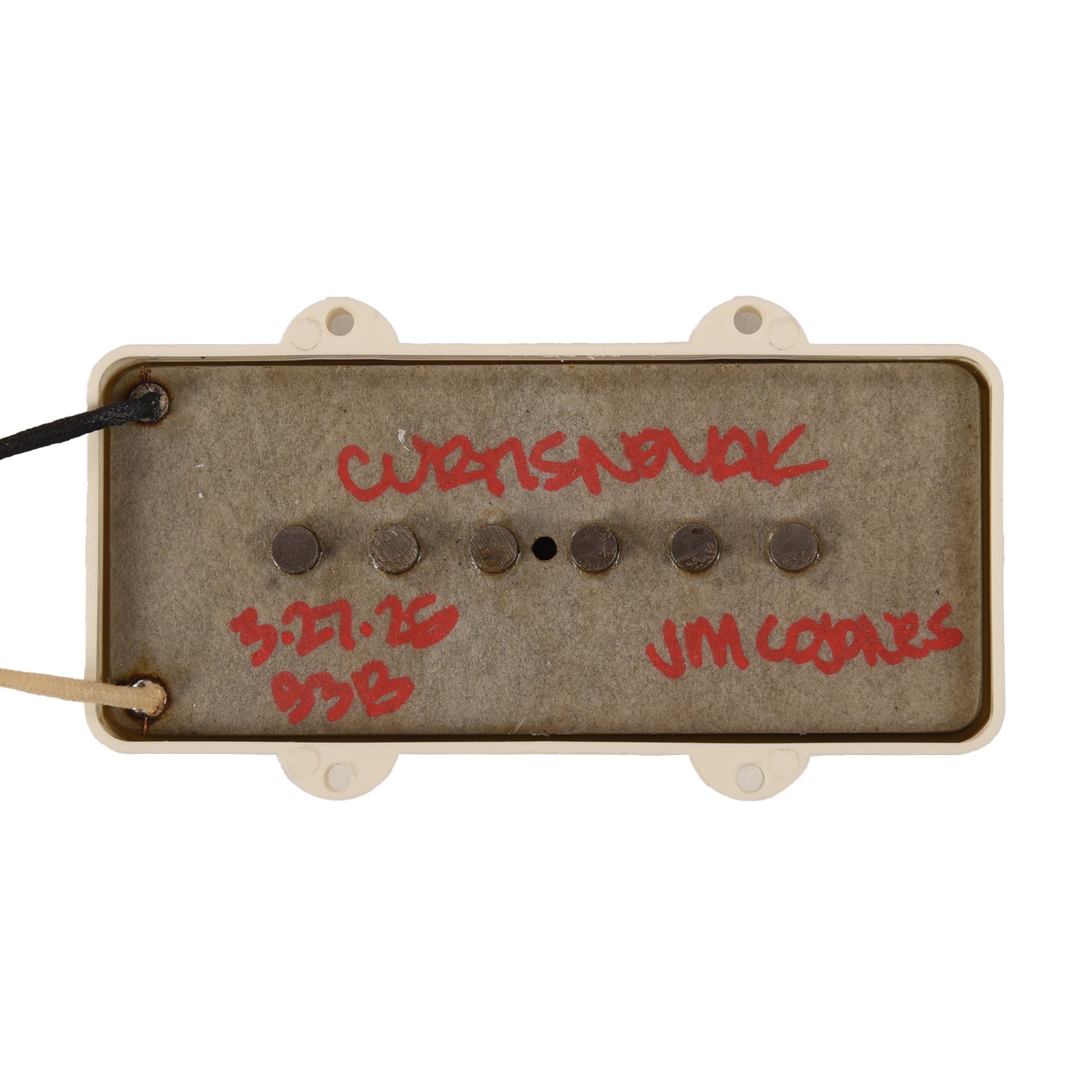 Curtis Novak JM-Cojones Jazzmaster Pickup Bridge Parchment Cover Parts / Guitar Pickups