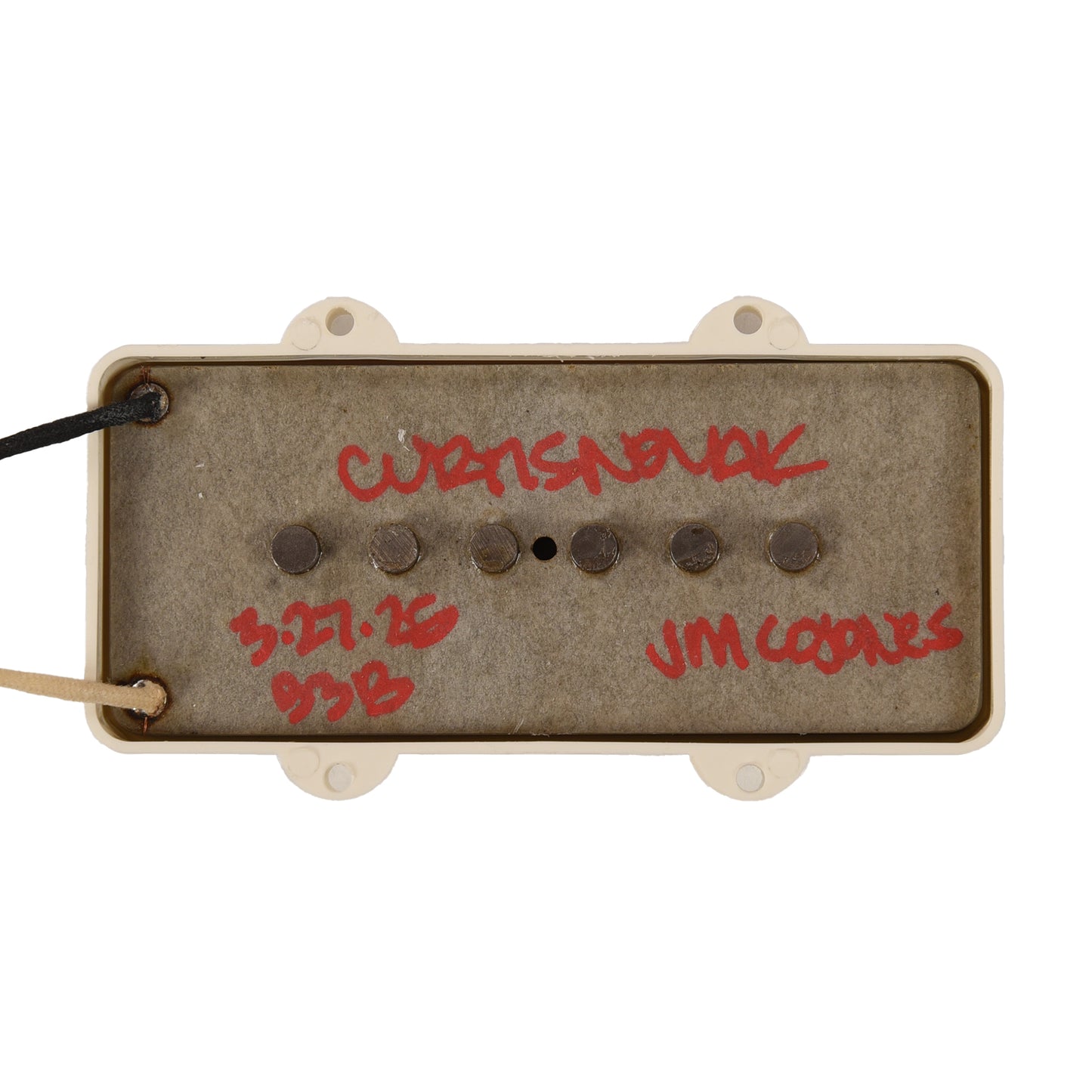 Curtis Novak JM-Cojones Jazzmaster Pickup Bridge Parchment Cover Parts / Guitar Pickups