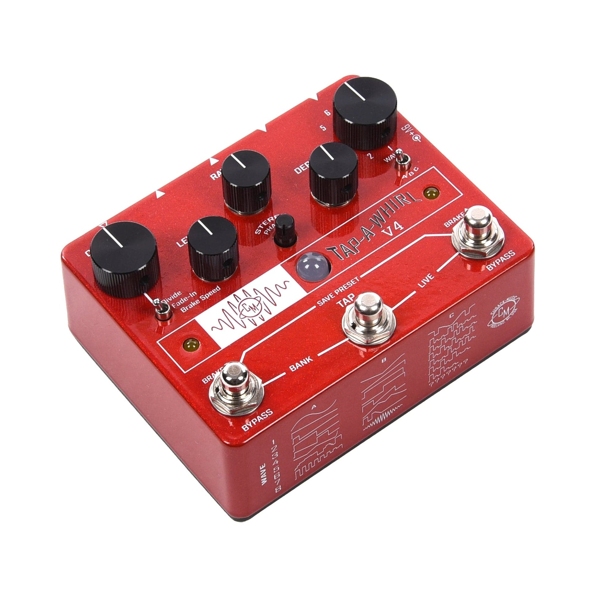 tap tempo tremolo pedal Cusack Music Tap-a-Whirl V4 Analog Tap Tempo Tremolo Pedal