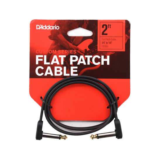 D'Addario Flat Patch Cable 2' Right Angle Accessories / Cables