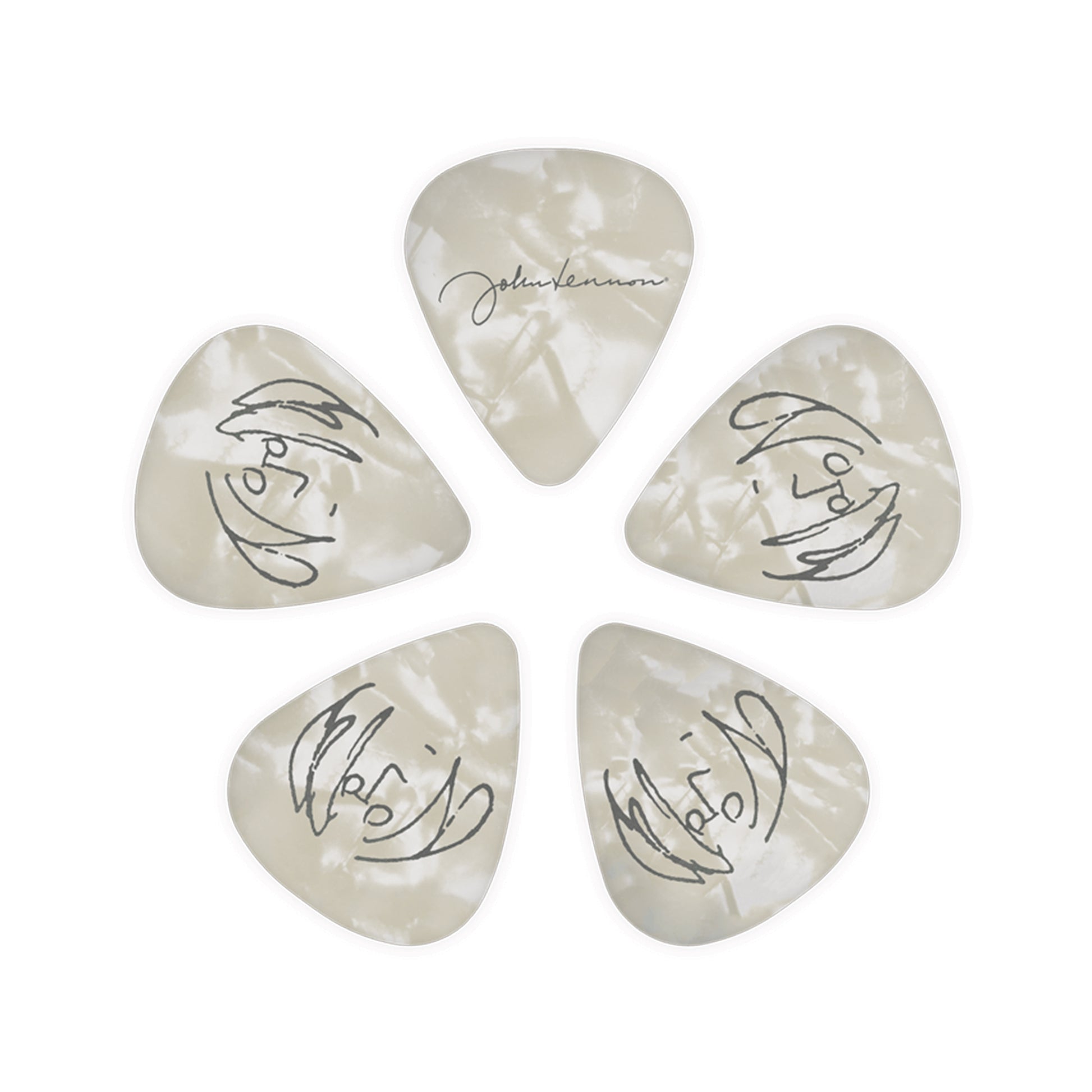D'Addario John Lennon Signature Guitar Picks Medium Gauge (.70mm) 10-Pack Accessories / Picks