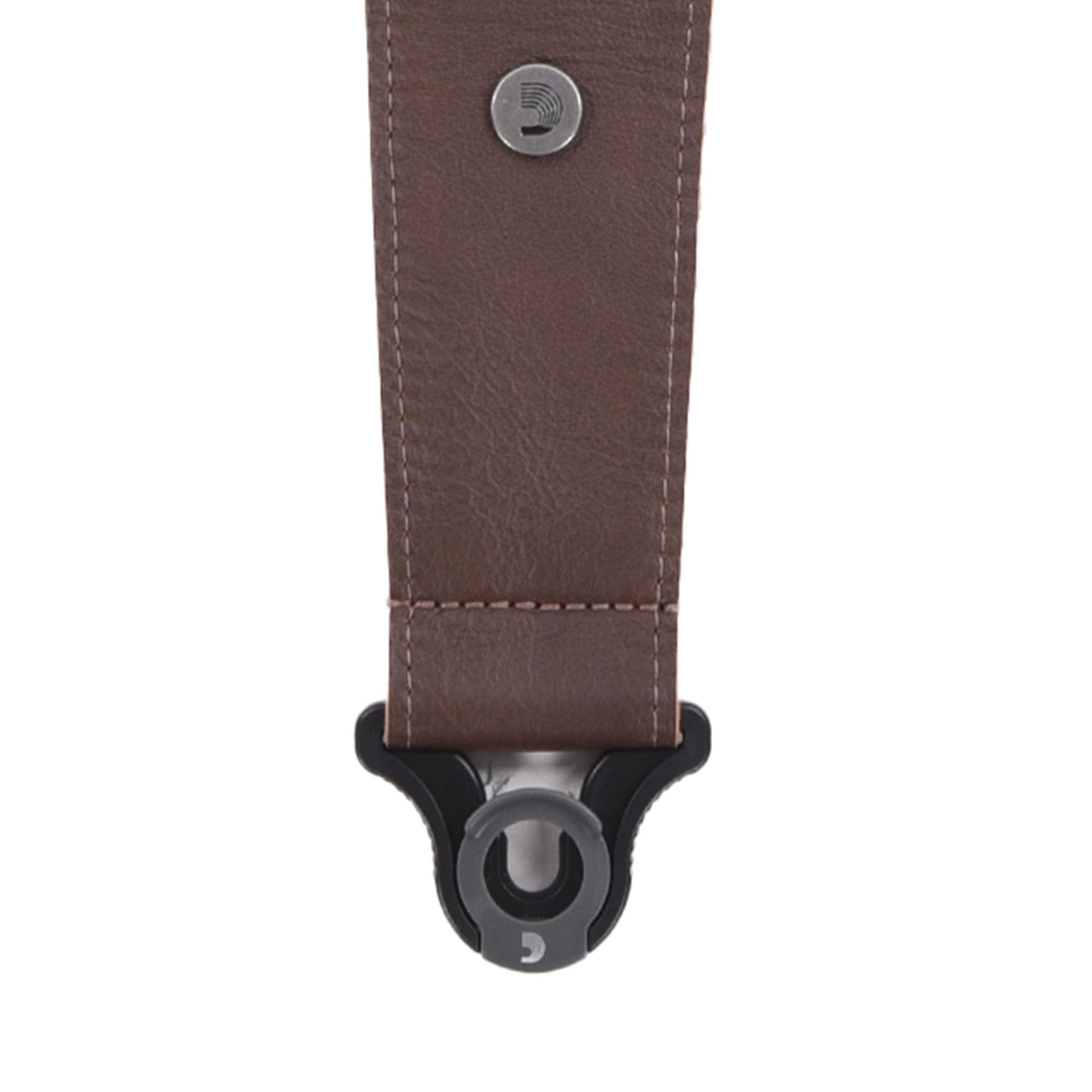 D'Addario 2.5" Comfort Leather Auto Lock Guitar Strap Brown Accessories / Straps