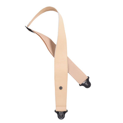 D'Addario 2.5" Comfort Leather Auto Lock Guitar Strap Tan Accessories / Straps