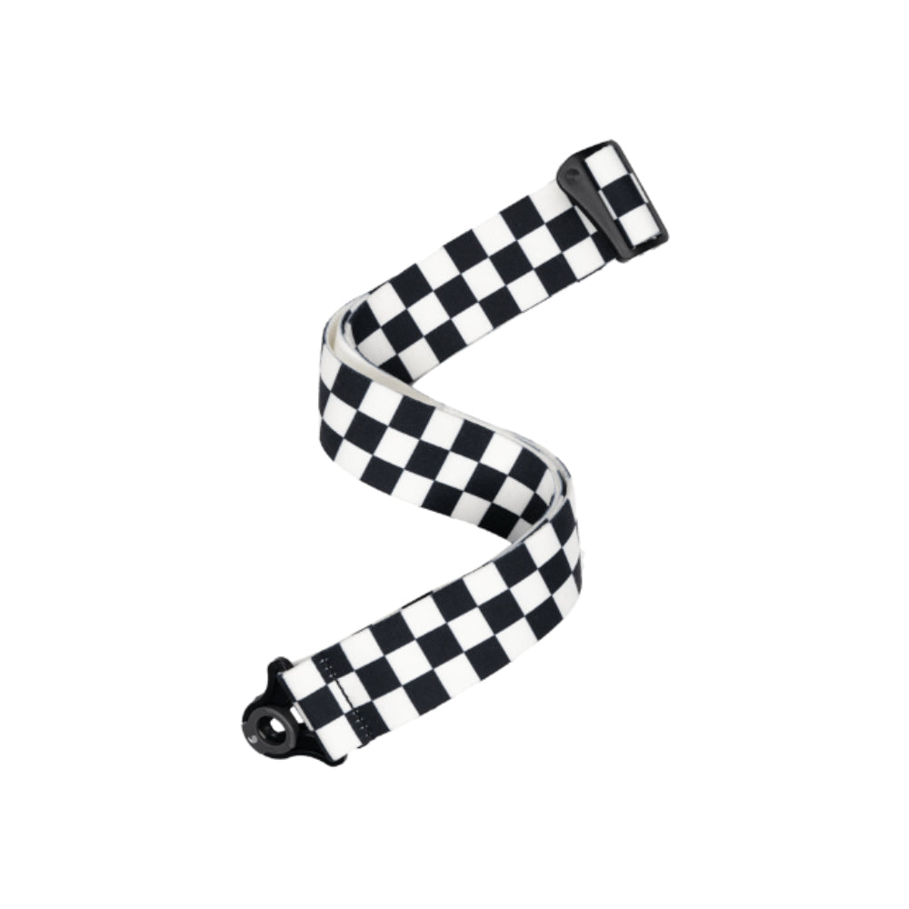 D'Addario Auto Lock Guitar Strap Skater Checkerboard Accessories / Straps