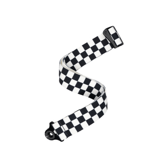 D'Addario Auto Lock Guitar Strap Skater Checkerboard Accessories / Straps
