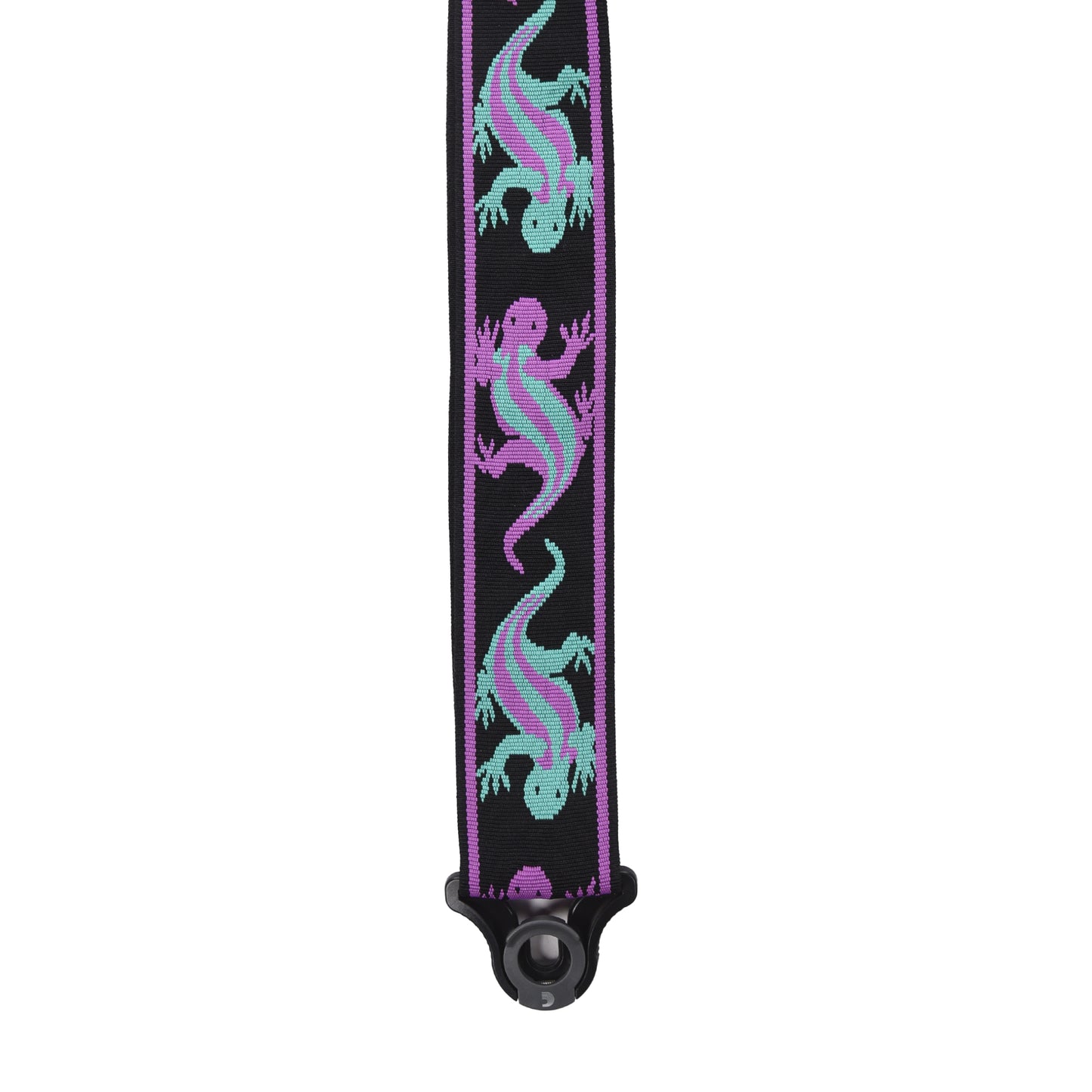 D'Addario Auto Lock Vintage Planet Waves Lizards Guitar Strap Green/Purple Accessories / Straps