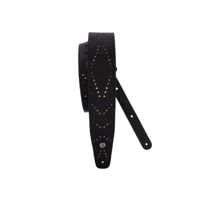 D'Addario Vented Leather Guitar Strap Star Dust Accessories / Straps
