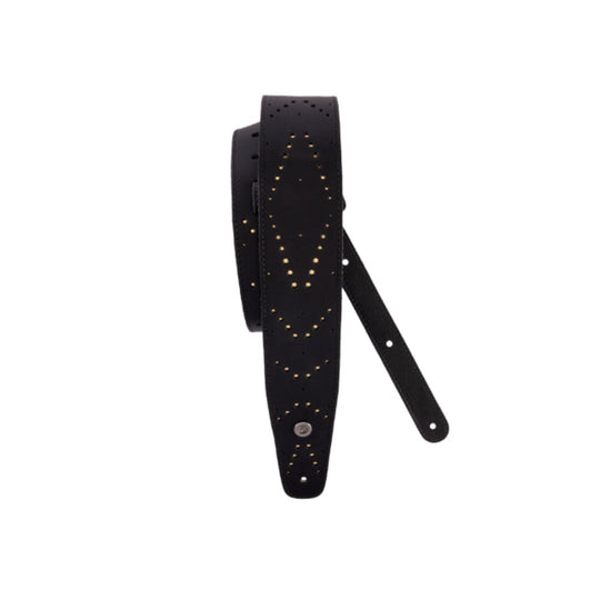D'Addario Vented Leather Guitar Strap Star Dust Accessories / Straps