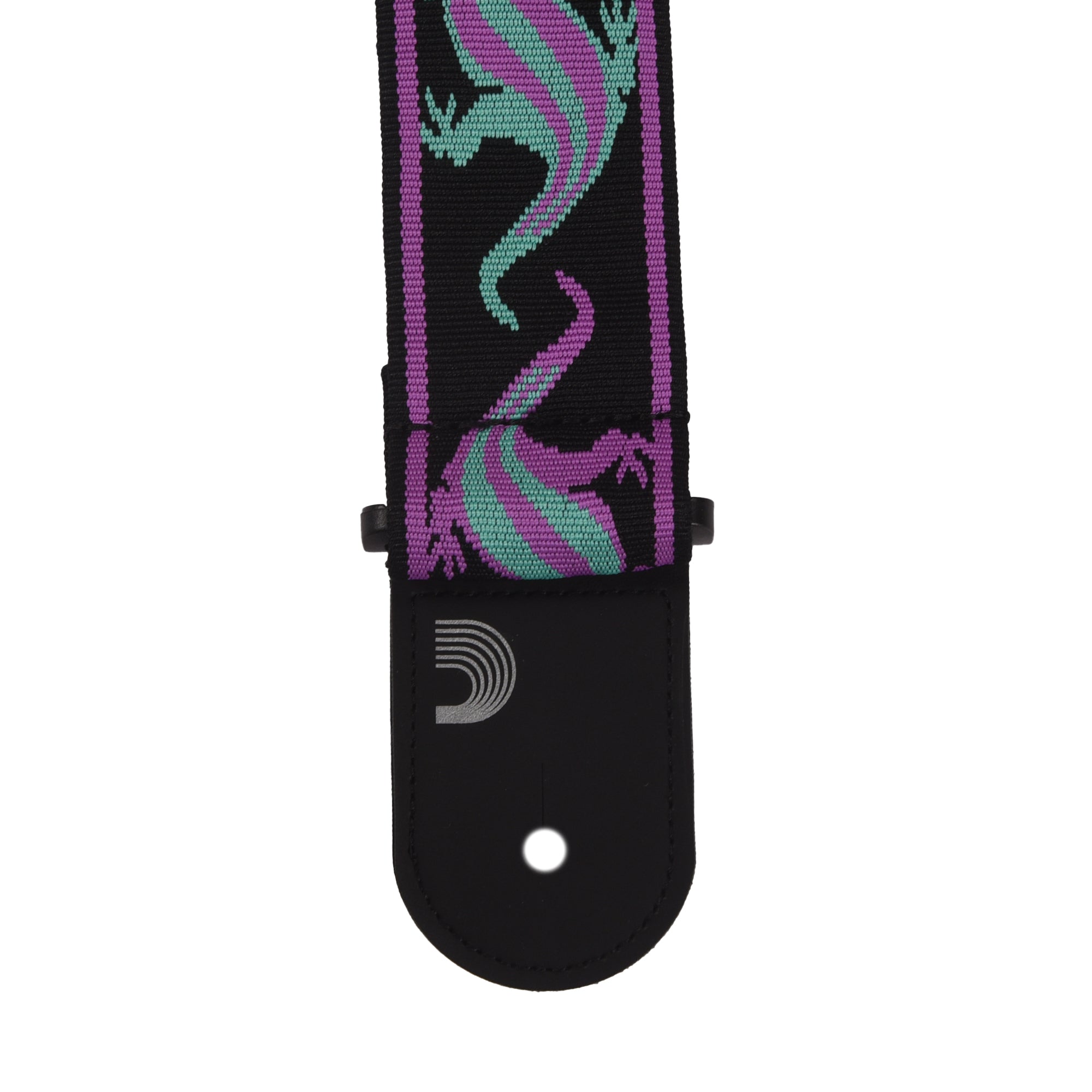 D'Addario Vintage Planet Waves Lizards Guitar Strap Green/Purple Accessories / Straps