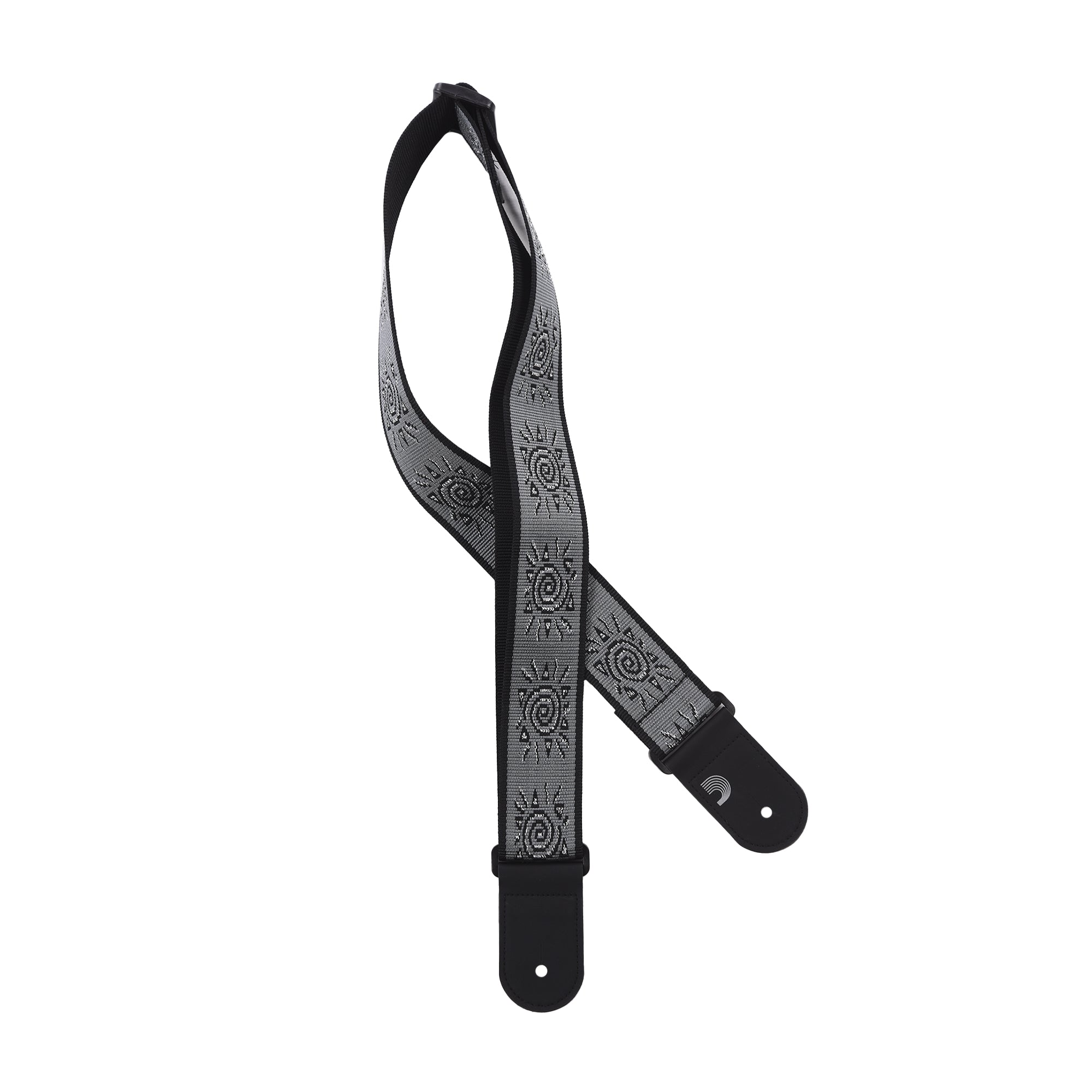 D'Addario Vintage Planet Waves Suns Guitar Strap Silver Accessories / Straps