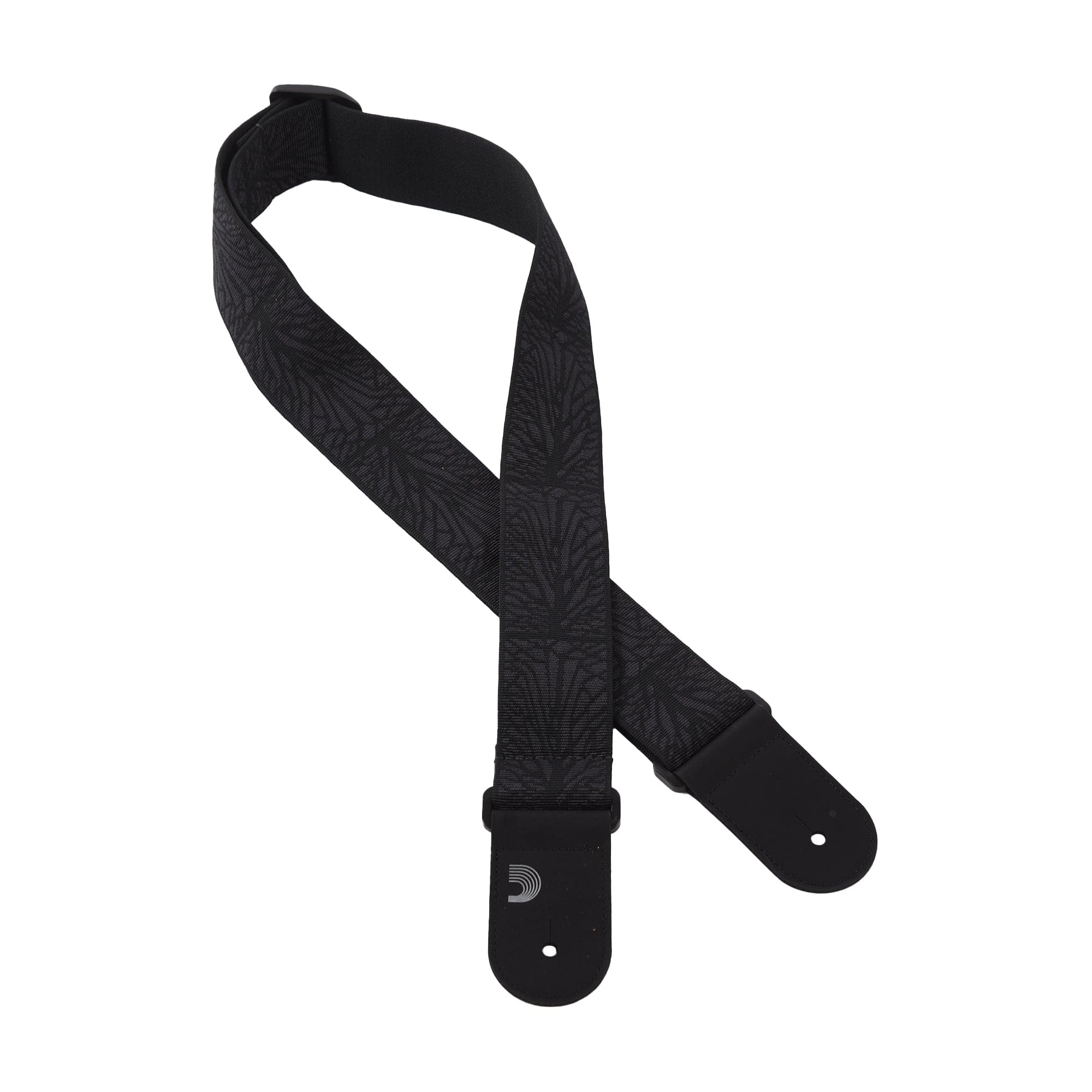 D'Addario Woven Guitar Strap Lightning Black Tubular Chicago Music