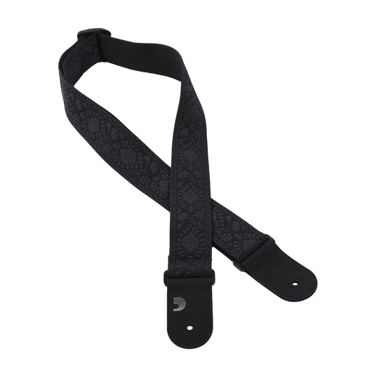 D'Addario Woven Guitar Strap Monterey Black Tubular Accessories / Straps