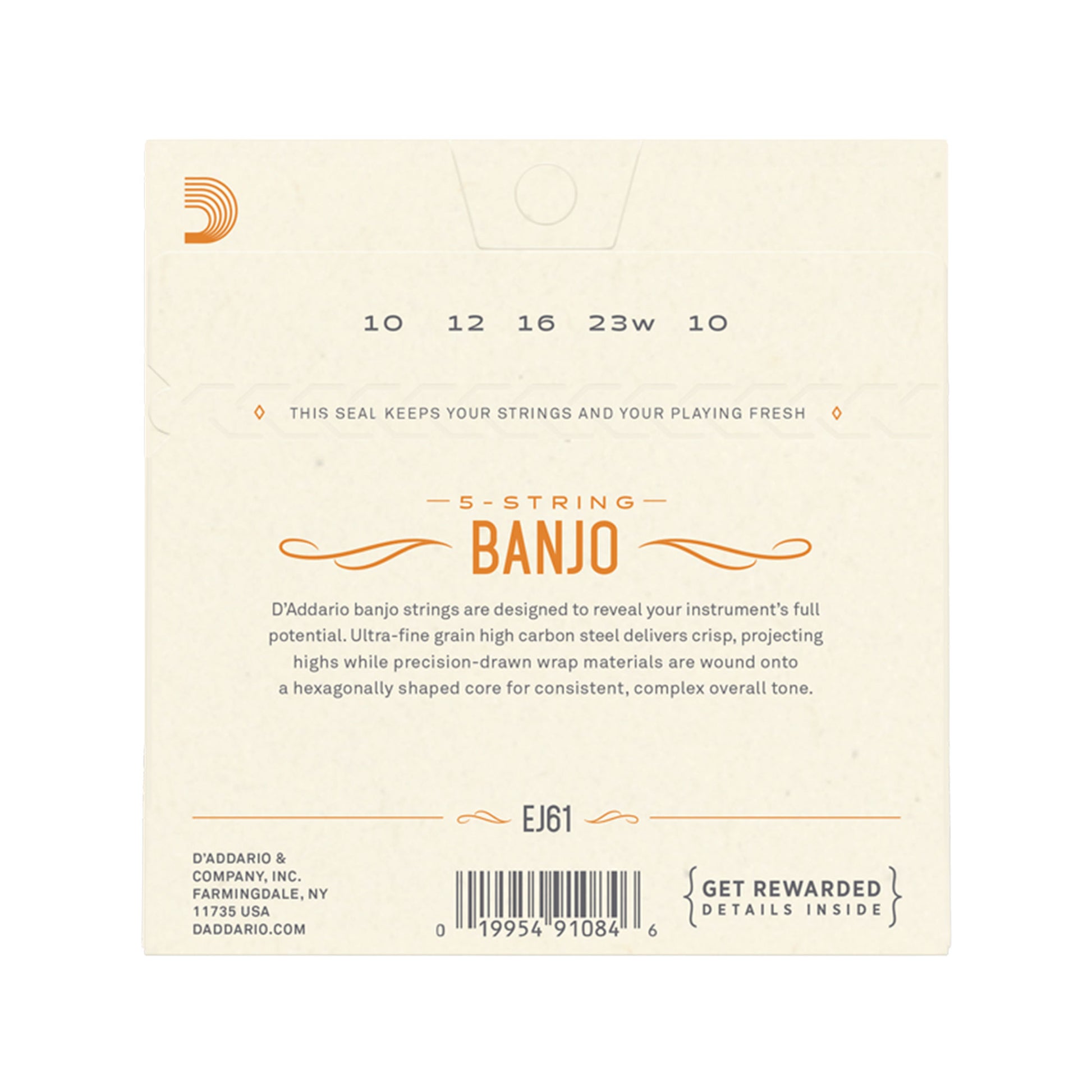 D'Addario J61 5-String Banjo Strings Accessories / Strings / Banjo Strings