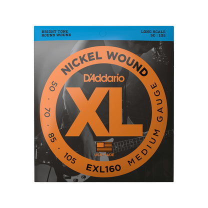 D'Addario EXL160 Nickel Wound Bass Strings Medium Gauge/Long Scale 50-105 Accessories / Strings / Bass Strings