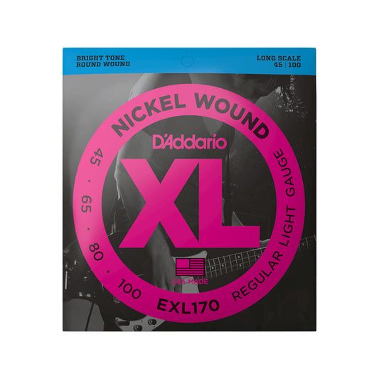 D'Addario EXL170 Nickel Wound Bass Strings Light Gauge/Long Scale 45-100 Accessories / Strings / Bass Strings