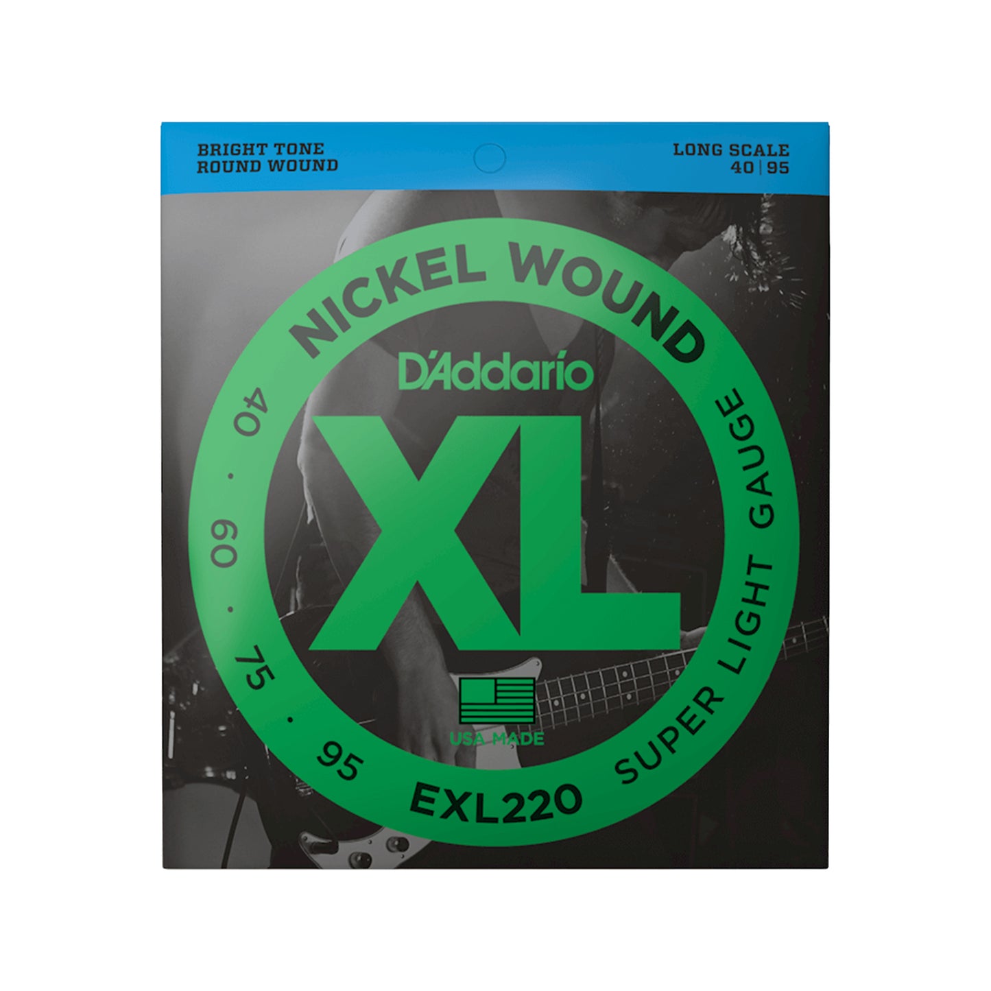 D'Addario EXL220 XL Nickel Bass Strings Super Light Gauge/Long Scale 40-95 Accessories / Strings / Bass Strings