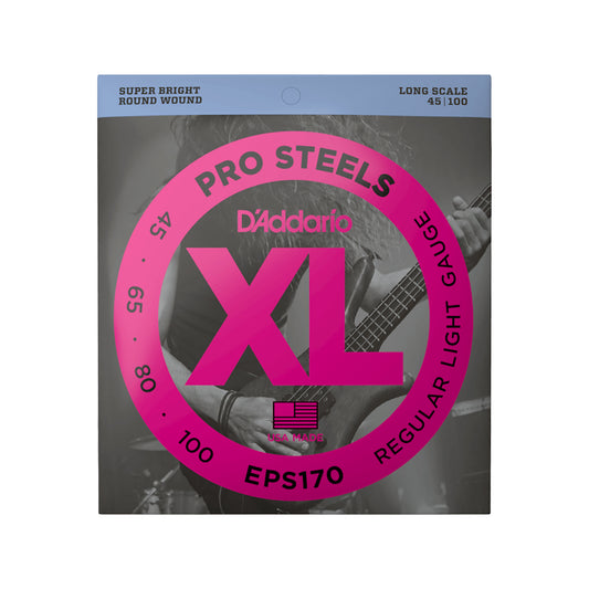 D\'Addario ProSteels EPS170 Regular Light Long Scale Bass Strings 45-100 Accessories / Strings / Bass Strings