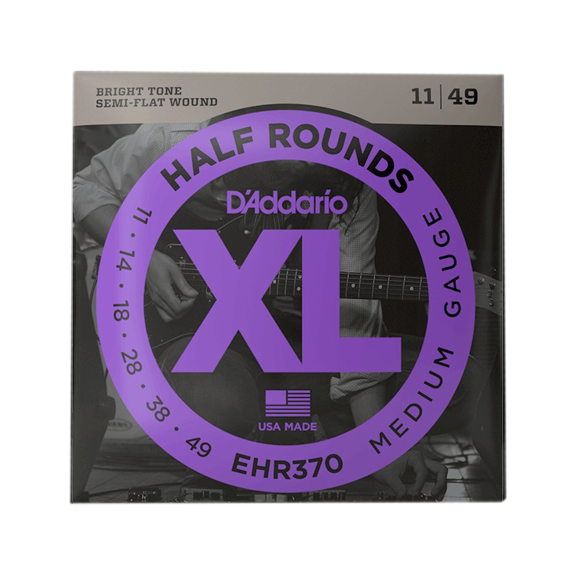D'Addario EHR370 Half Round Medium Electric Guitar Strings 11-49 Accessories / Strings / Guitar Strings