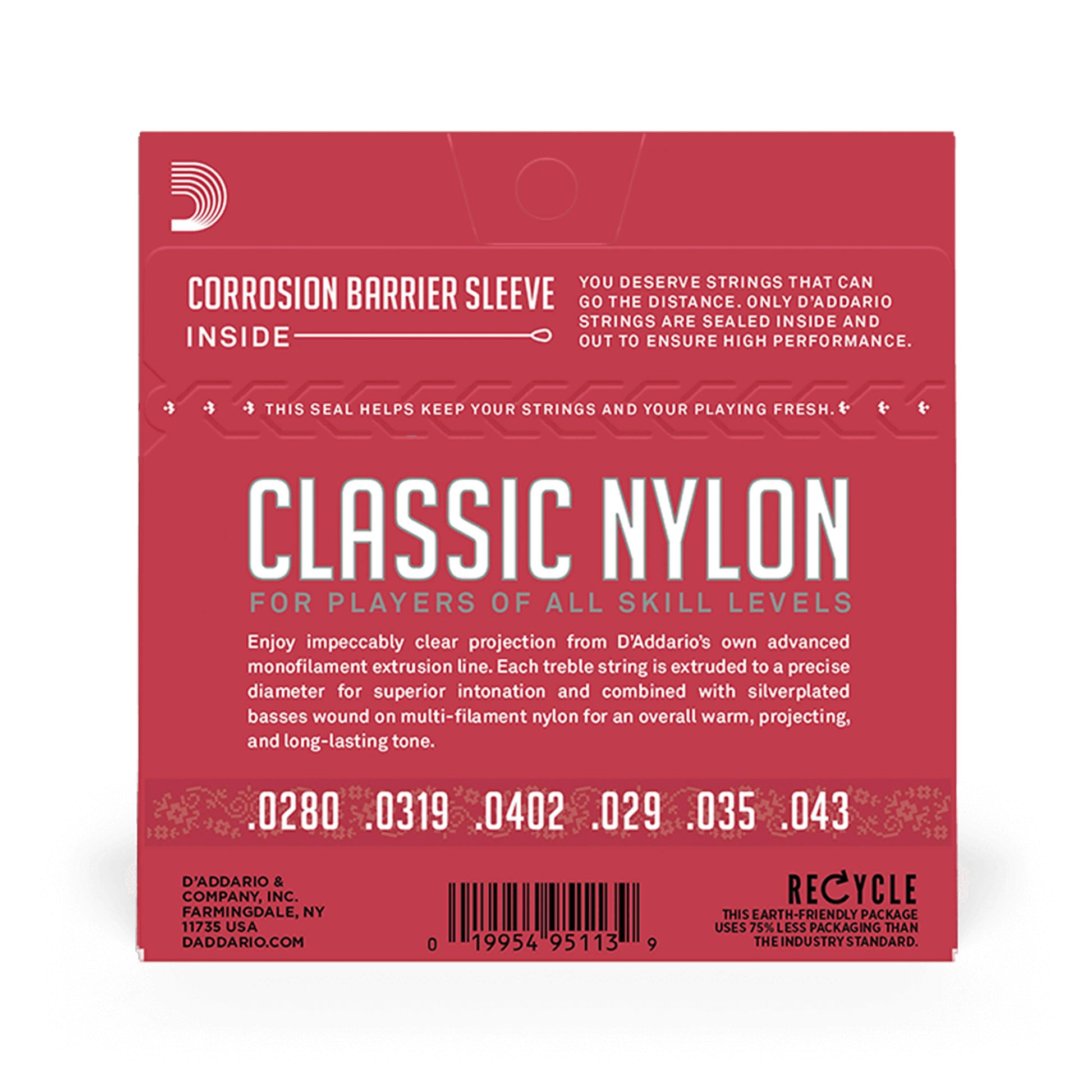 D'Addario EJ27N Classic Nylon Strings Normal Tension Accessories / Strings / Guitar Strings