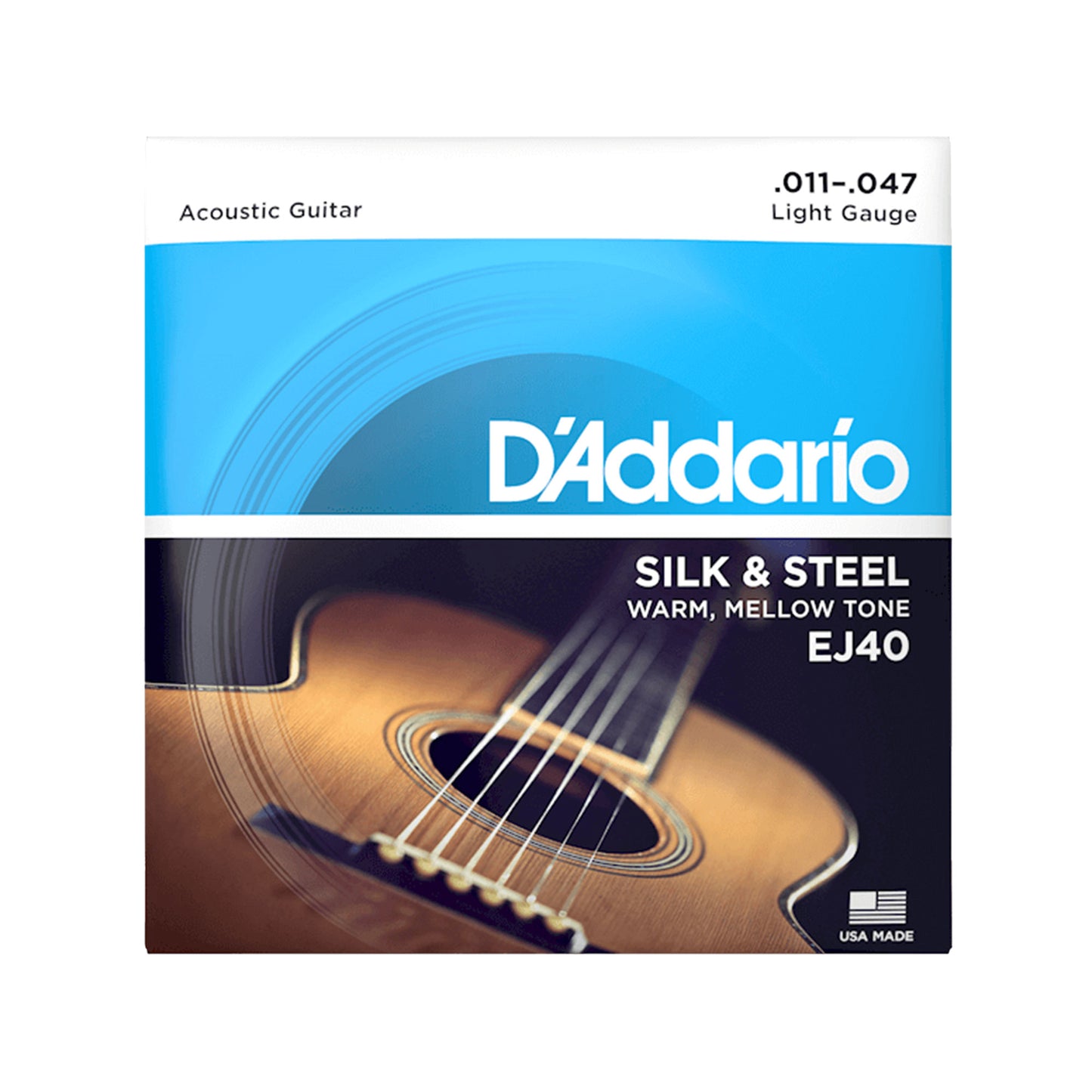 D'Addario EJ40 Silk & Steel Folk 11-47 Accessories / Strings / Guitar Strings