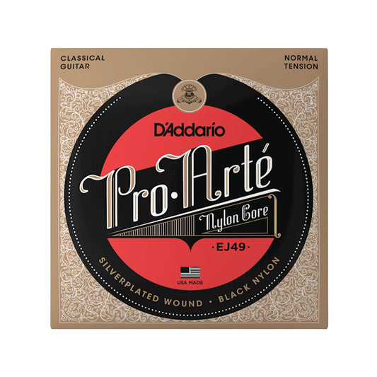 D'Addario EJ49 Pro-Arte Normal Tension Black/Silver Accessories / Strings / Guitar Strings