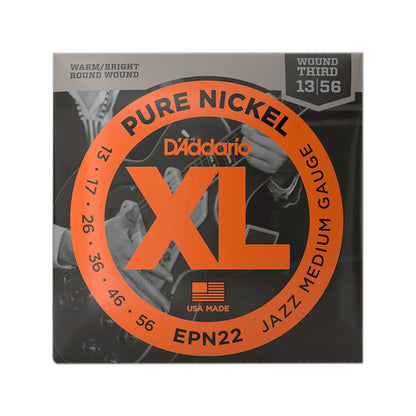 D'Addario EPN22 Pure Nickel Electric 13-56 Jazz Medium Accessories / Strings / Guitar Strings