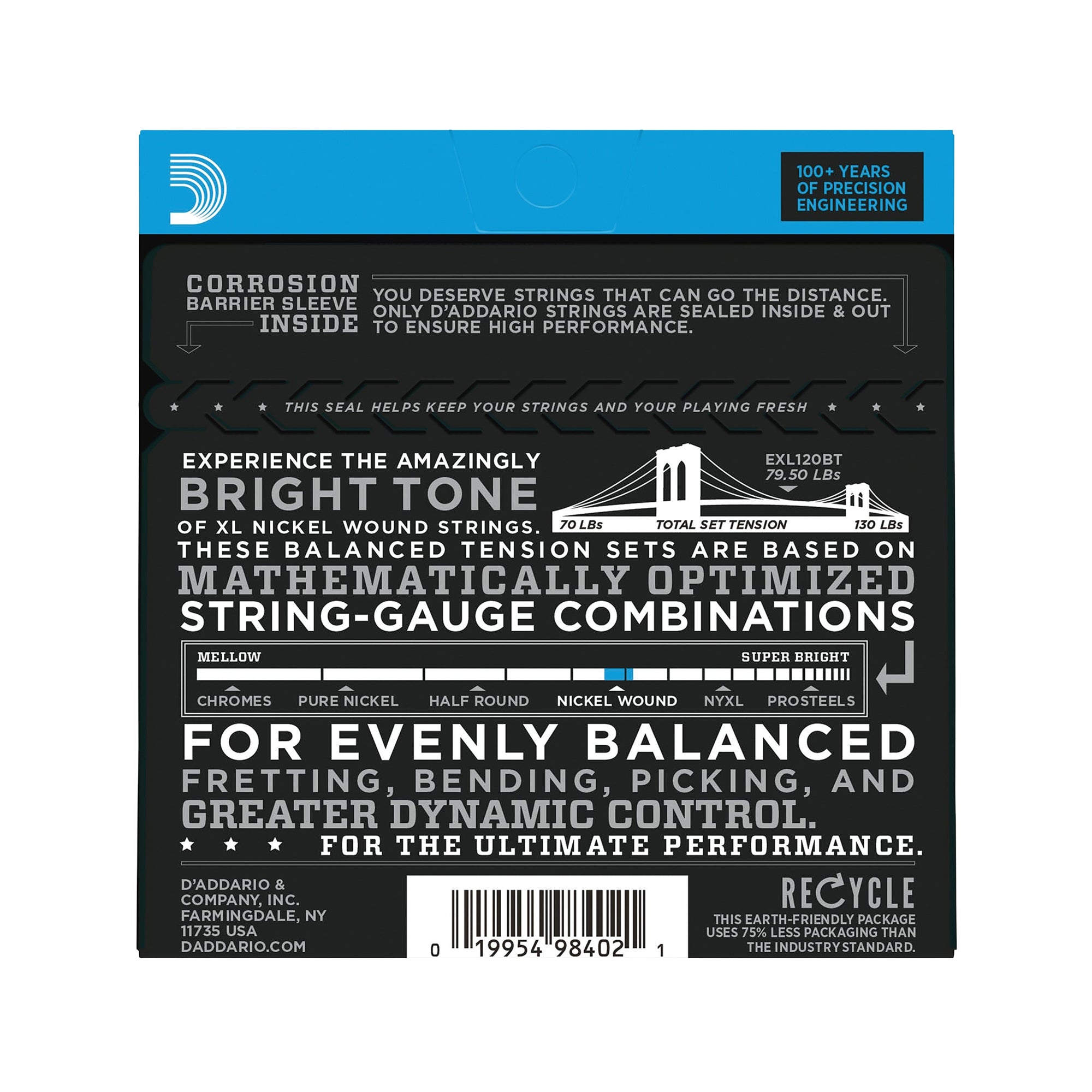 D'Addario EXL115BT Balanced Tension Electric 11-50 Medium Accessories / Strings / Guitar Strings