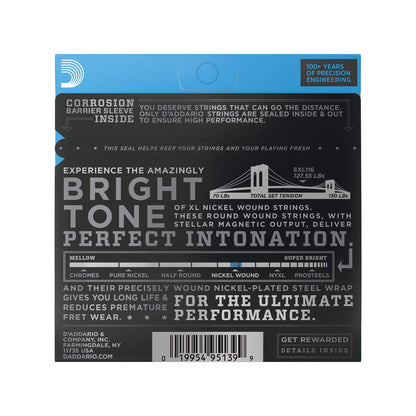D'Addario EXL116 Electric Medium/Heavy 11-52 Accessories / Strings / Guitar Strings