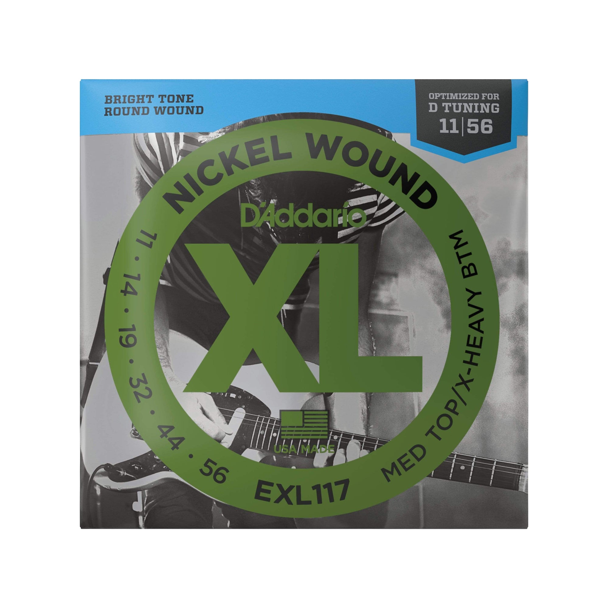D'Addario EXL117 Electric Medium Top/Extra Heavy Bottom 11-56 Accessories / Strings / Guitar Strings