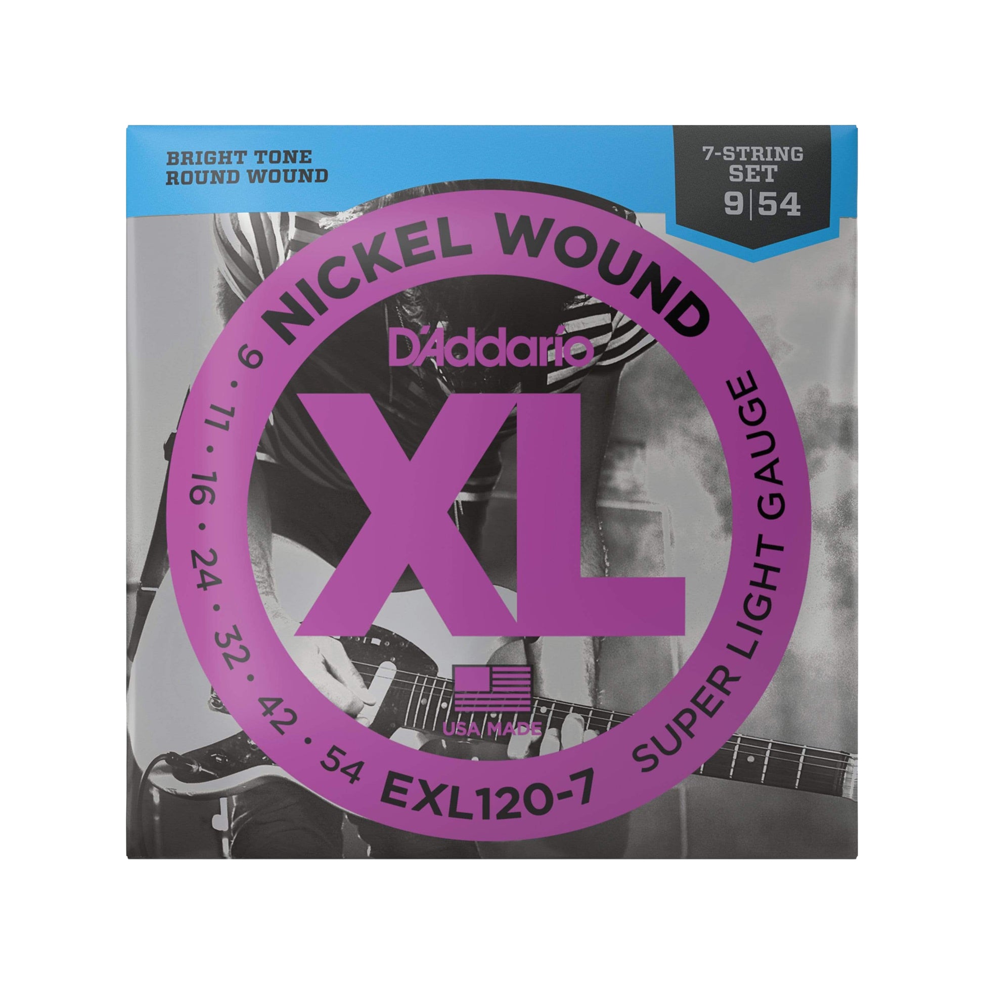 D'Addario EXL120-7 Electric 7-String Super Light 9-54 Accessories / Strings / Guitar Strings