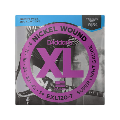 D'Addario EXL120-7 Electric 7-String Super Light 9-54 Accessories / Strings / Guitar Strings