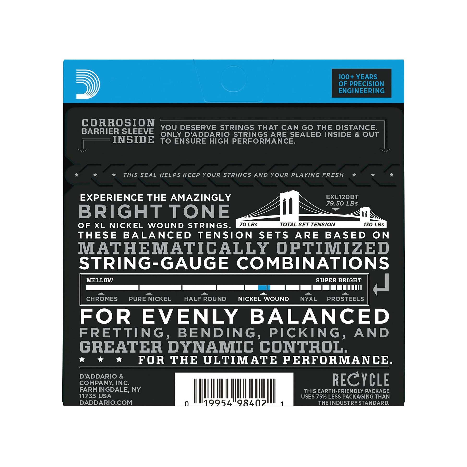 D'Addario EXL120BT Balanced Tension Electric Super Light 9-40 Accessories / Strings / Guitar Strings