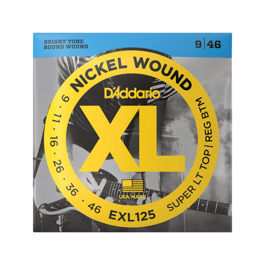 D'Addario EXL125 Super Light Top/Regular Bottom Electric Guitar Strings 9-46 Accessories / Strings / Guitar Strings