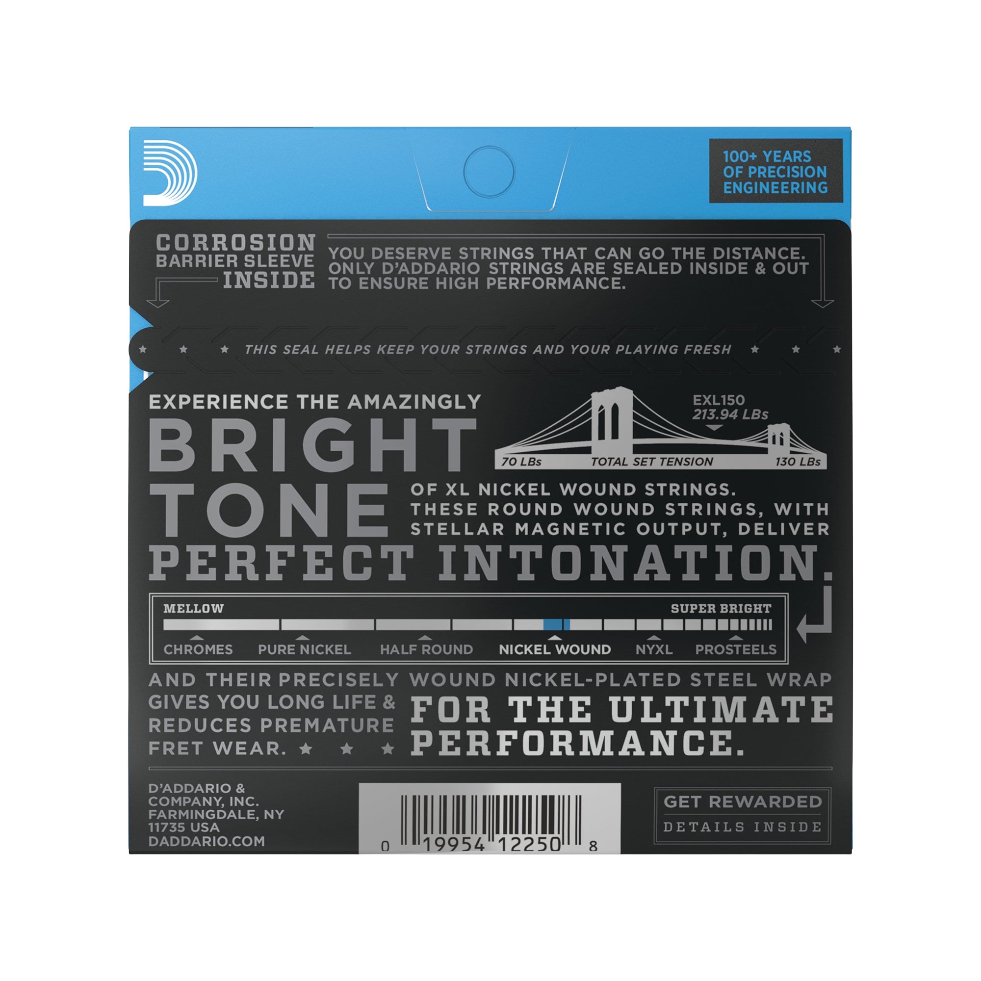 D'Addario EXL150 Nickel XL Electric Guitar Strings 12 String 10-46/26 Accessories / Strings / Guitar Strings