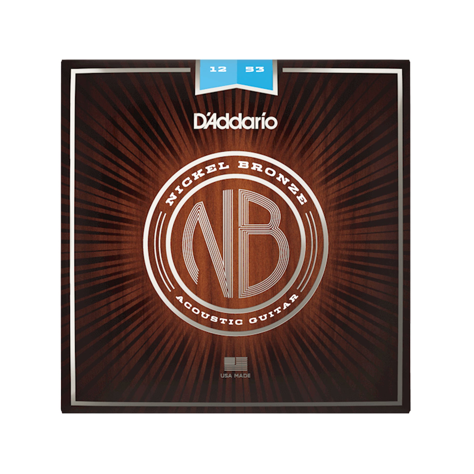 D'Addario NB1253 Nickel Bronze Acoustic String Set Light 12-53 Accessories / Strings / Guitar Strings