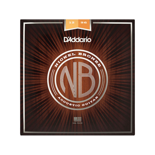 D'Addario NB1256 Nickel Bronze Acoustic String Set Light Top/Medium Bottom 12-56 Accessories / Strings / Guitar Strings